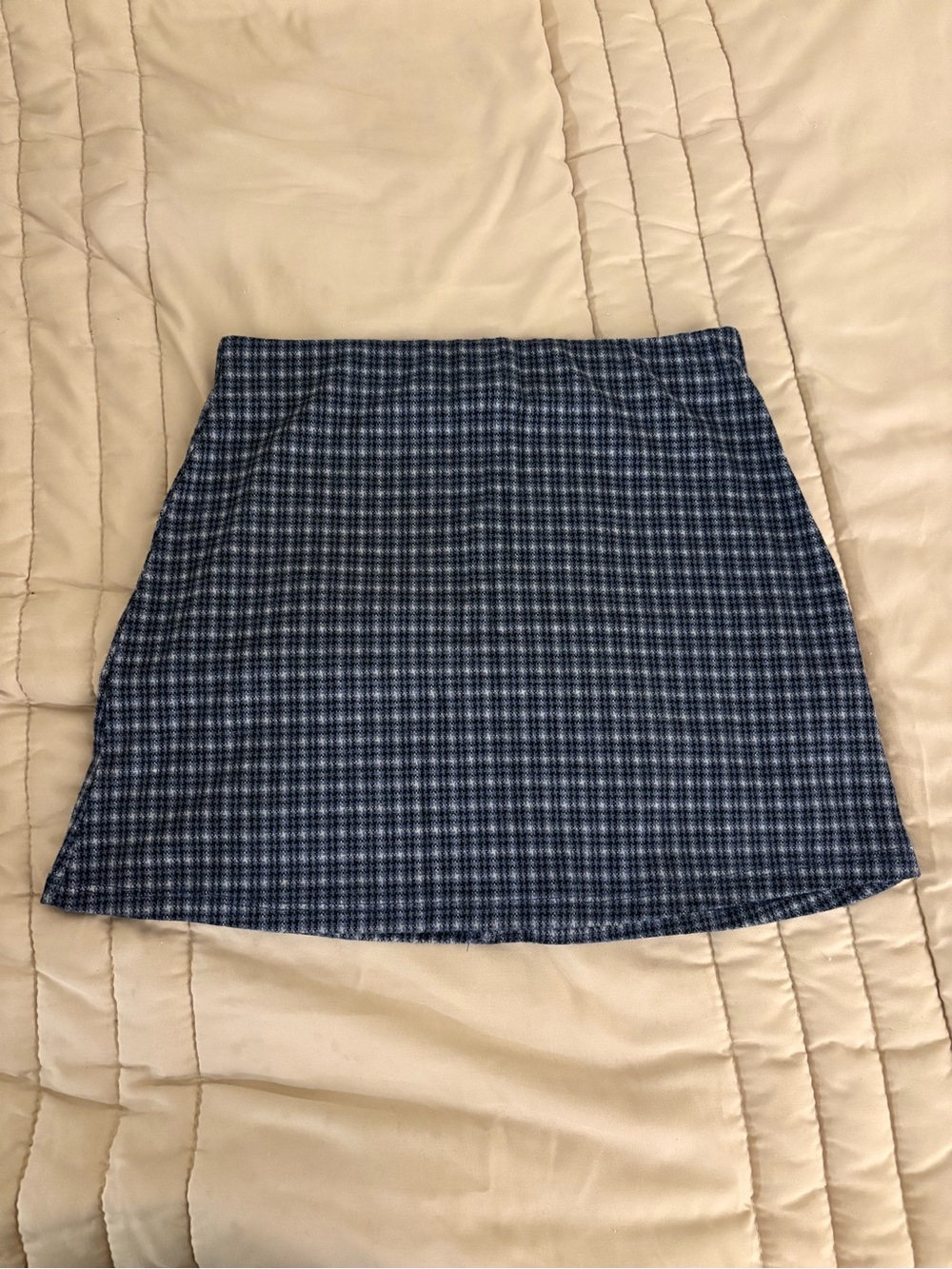 Urban Outfitters Navy and White Plaid Mini Skirt